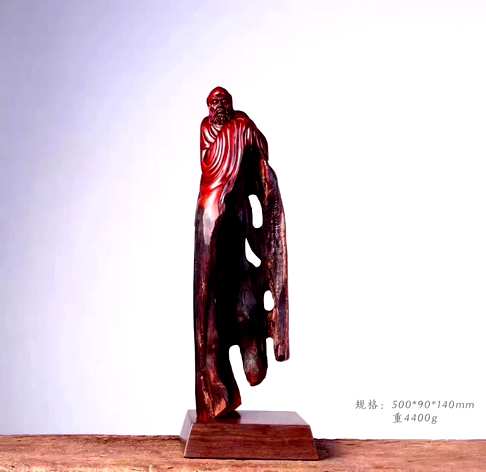 它是一件艺术品禅修达摩印度小叶紫檀摆件天然随形老料巧雕尺寸90