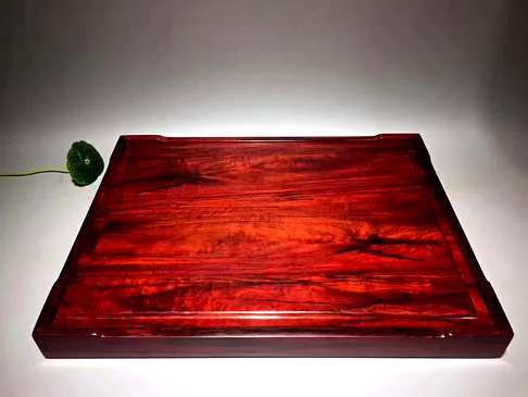 2000AZ印度小叶紫檀老料制作(文盘•承盘)采用传统榫卯工艺结构式面板边框