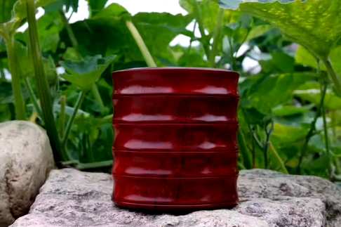 •售1500AZ(节节高升•茶叶罐)印度小叶紫檀一木挖制