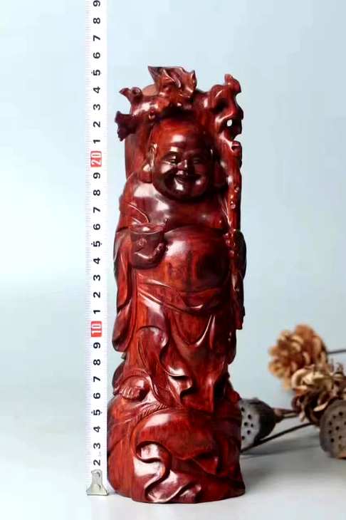 小叶紫檀招财弥勒171AZ1999AZ本地人物师傅亲自雕刻