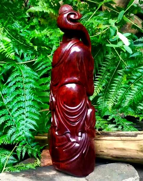 印度小叶紫檀弥勒笑佛题名称心如意、高油高密全部手工精雕、规格315