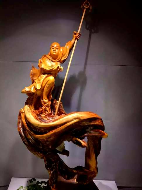 绝世经典地藏王带天然抱石大师级灵魂巨作全品精修人