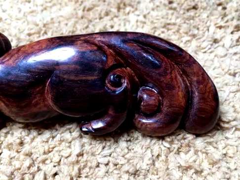 神兽貔貅海黄紫油梨神兽貔貅纹理清晰规格126-22-37Cm
