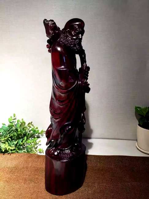 5800AZ印度小叶紫檀沉思达摩禅悟仙游一级大师雕刻千年老料栩栩如