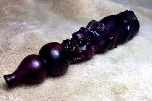 名师之作海黄紫油梨精雕葫芦兽精工细作紫的不要不要的