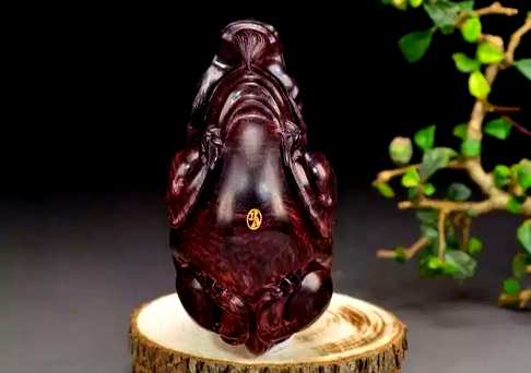 海黄雕刻3寸貔貅纯紫油梨高密度海南黄花梨手把件孤品H5941