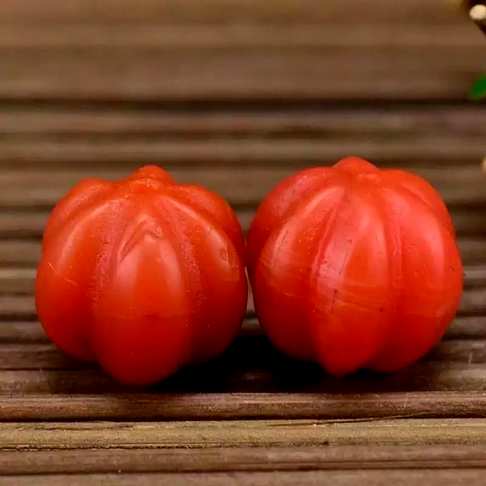 保山南红散珠天然柿子红南红玛瑙腰珠孤品N3159直径11毫米厚10毫