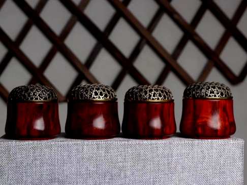 1600香炉印度小叶紫檀器型美观香道必备品规格径-高7-76