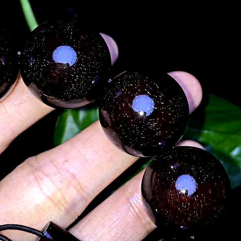 小叶紫檀2.0*12粒高品质珍藏螺旋星金星雪花4011