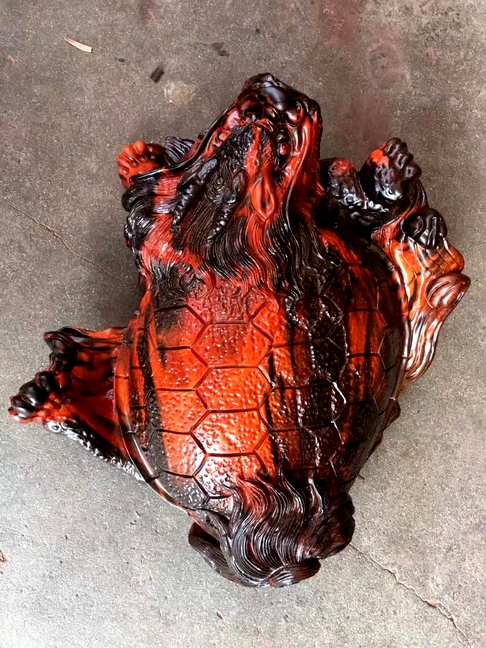 独家明价1999材质大红酸枝品名龙龟规格