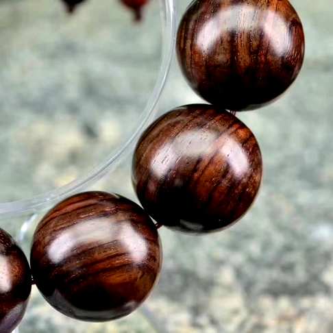 海南黄花梨紫油梨老根料水波手串19 完美品相孤品H5062珠子直径19毫米