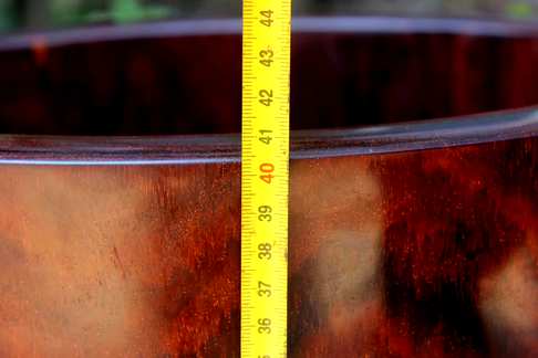 超大老挝大红酸枝画筒。大口径鬼脸净重40.2斤