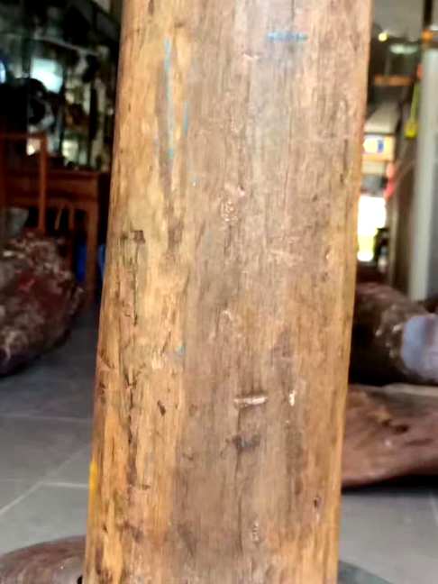 风水柱、顶梁柱正宗印度小叶紫檀拆房老料制规格大头13.4、小头
