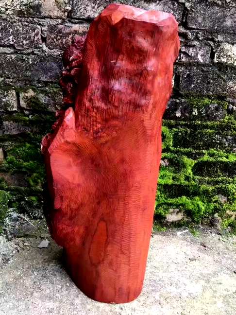 13500印度小叶紫檀洞天福地纯手工雕刻鸡血红高油密环境幽静生活安