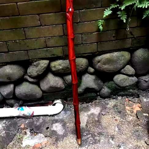 1888小叶紫檀佛一名惊人拐杖整料取材手工雕刻料子高油