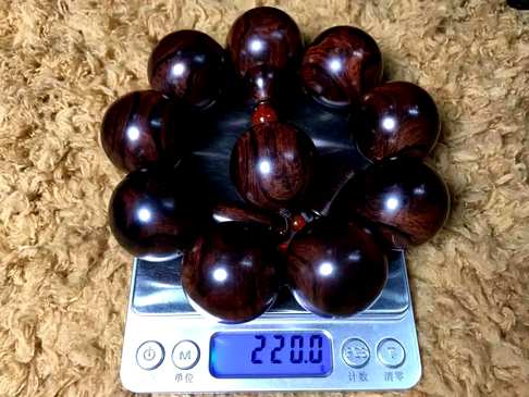 特大豪珠3.4规格17000海南花梨紫油梨