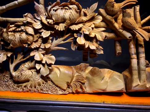 木雕艺术：花开富贵正宗太行料全缕空打造唯美之作精工打造