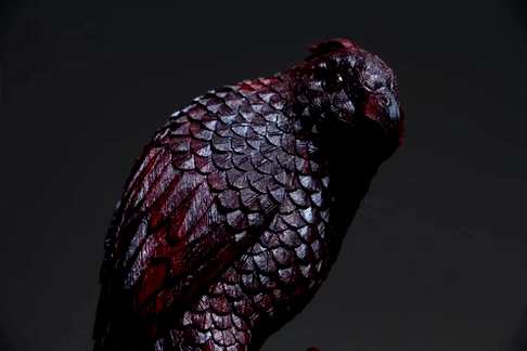 小叶紫檀一枝独秀8.5-7.5-31cm小叶紫檀一木雕刻而成鸟儿栩栩如生