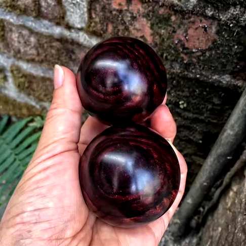 海南黄花梨 老油梨沉水保健球5.0尺寸正宗海南野生林老料紫油梨大X纹