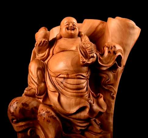 《招财进宝》规格长30 宽18 高43 重19斤特色人物雕刻动态神